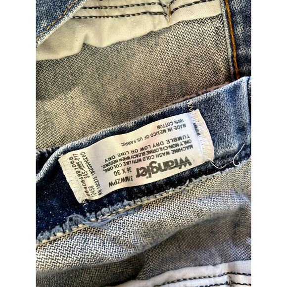 Wrangler Relaxed Fit Destressed Straight Leg High Waisted Western Wear Jeans 31 - Picture 8 of 14